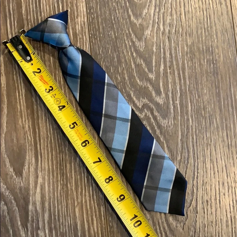 Kids Plaid Clip-on Tie
